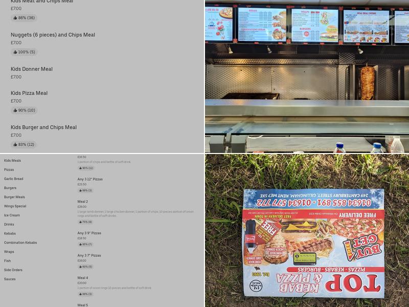 Top Kebab & Pizza Menu