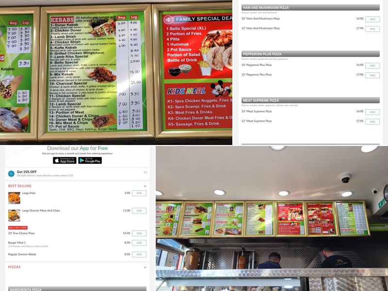 Pizza Bello Gillingham Menu