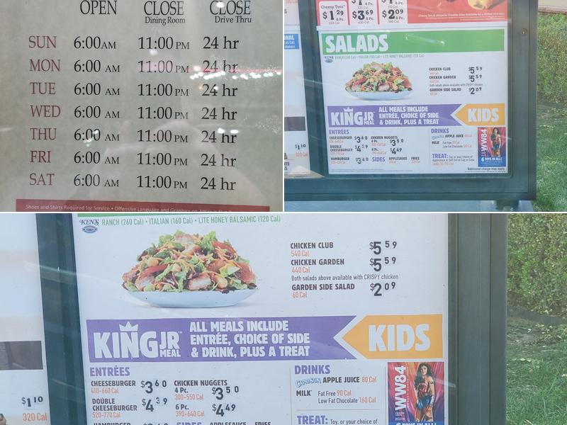 Burger King Menu