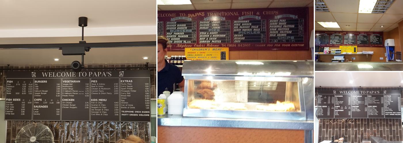 Papas Super Fish Menu