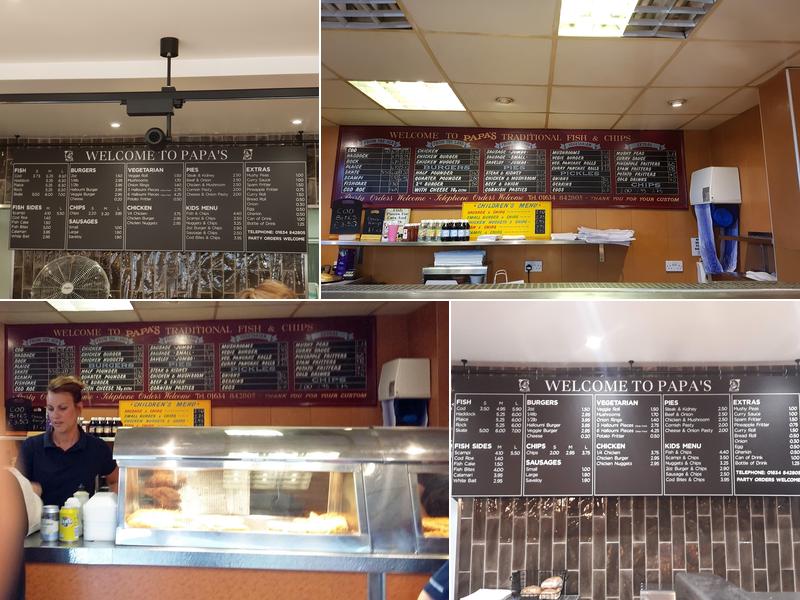 Papas Super Fish Menu