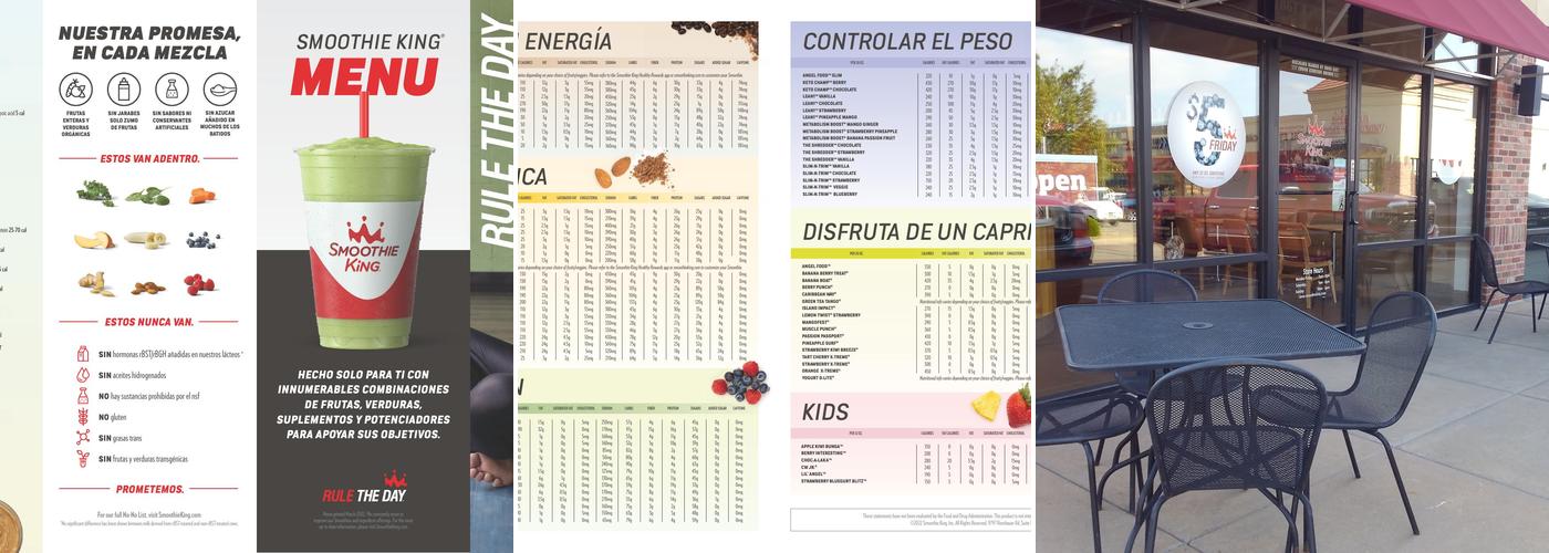 Smoothie King Menu