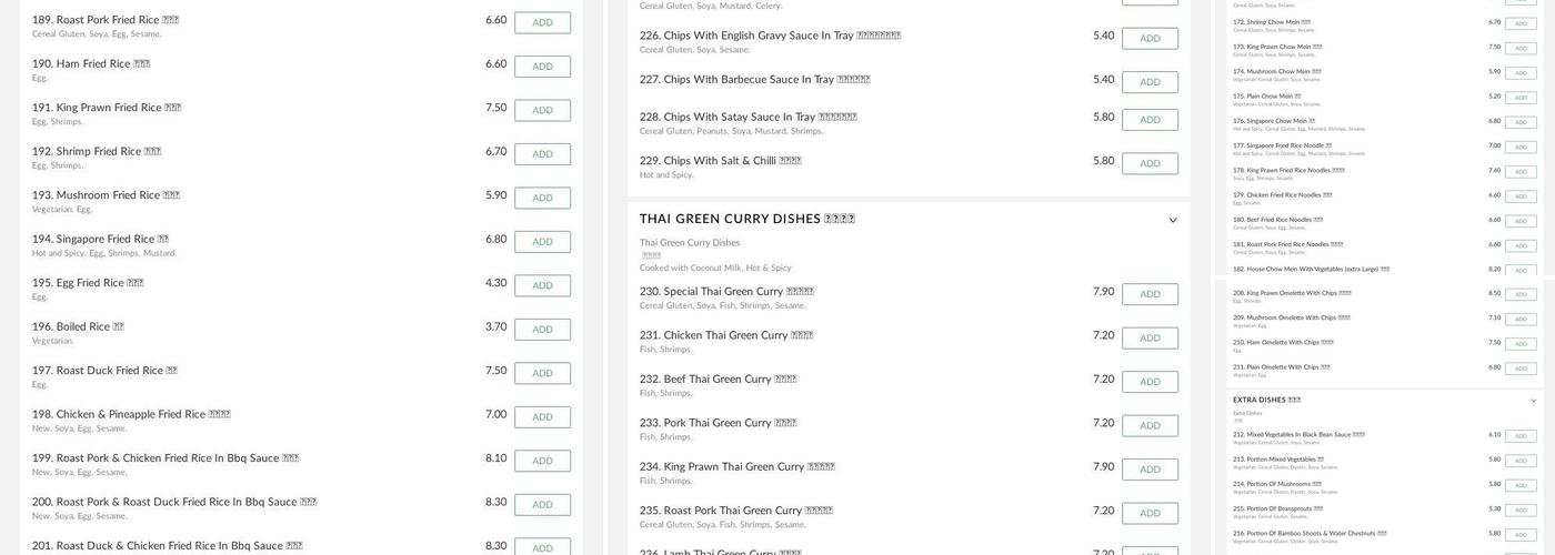 CHAN'S Chinese Takeaway Menu