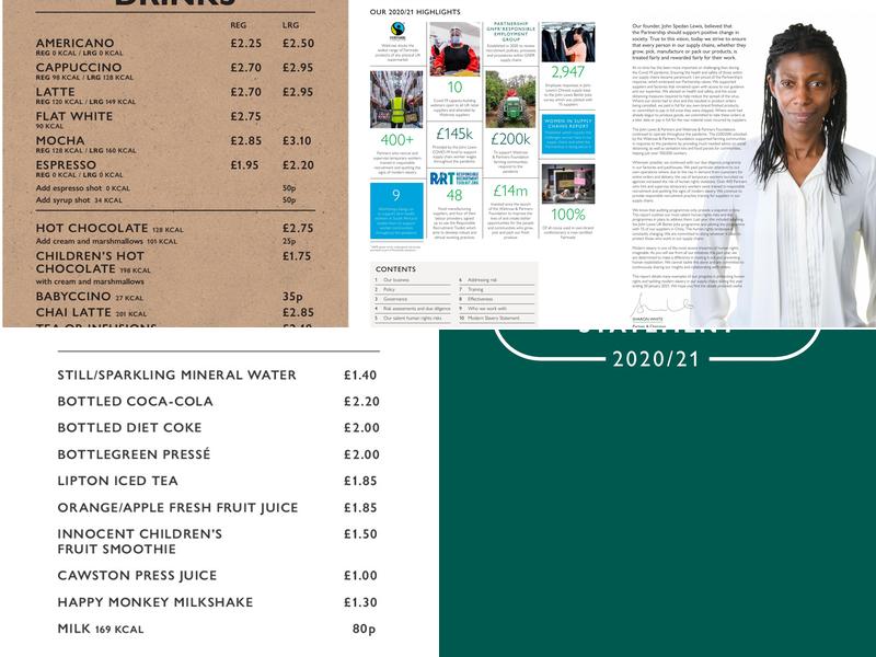 Waite & Rose Cafe Gillingham Menu