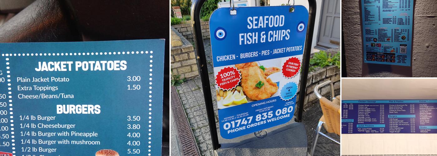 Seafood Fish & Chips Menu