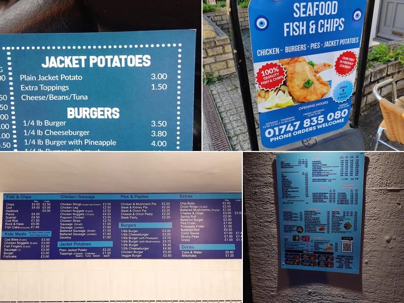 Seafood Fish & Chips Menu