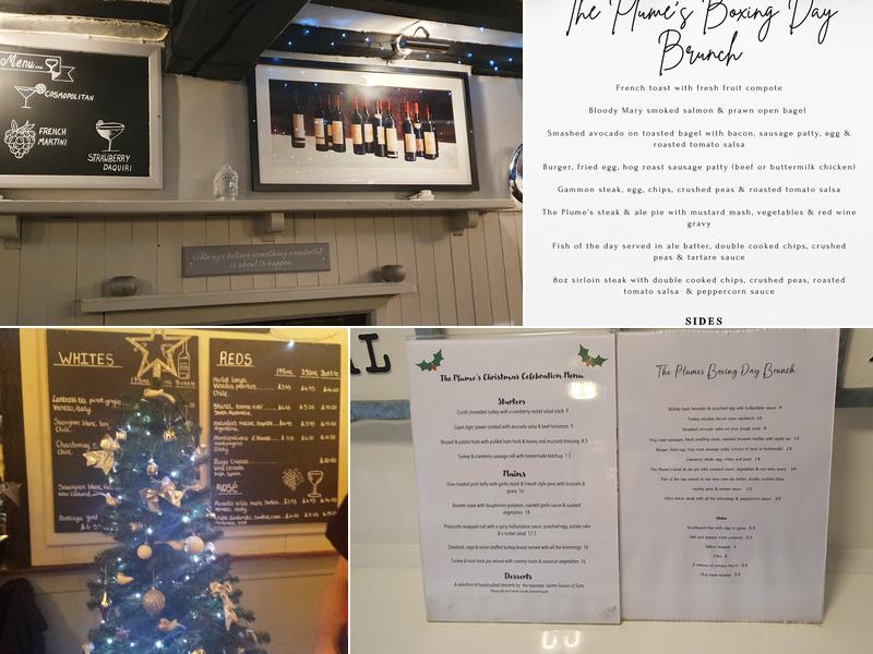 Plume of Feathers Menu