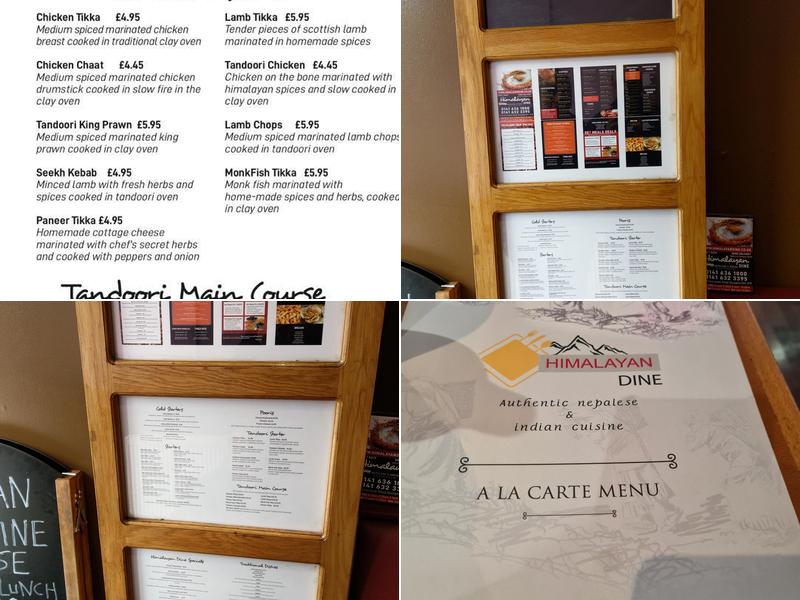 Himalayan Dine Shawlands Menu