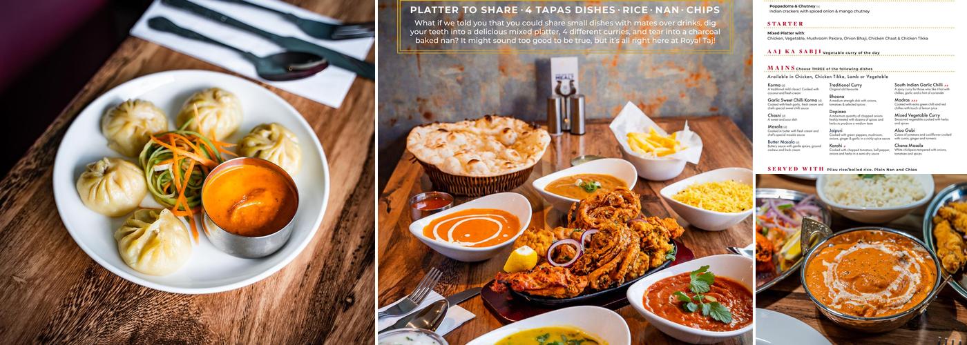 Royal Taj Menu