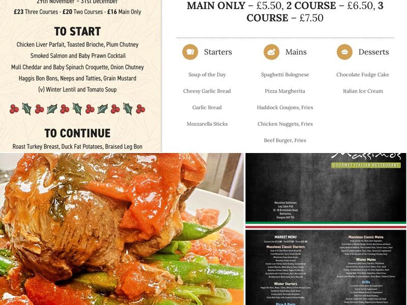 Massimos At The Log Cabin Menu