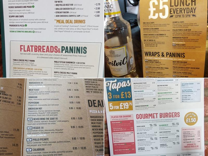 Granary Glasgow Menu