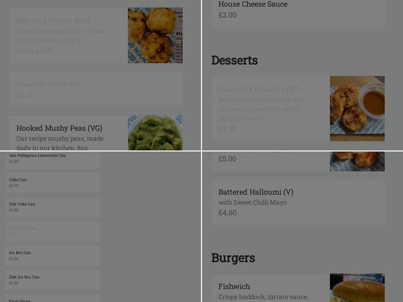 Hooked - Fish & Chips Menu