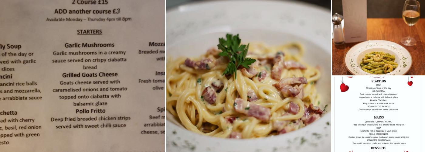 Trevi Ristorante - Cafe and pizzeria Menu