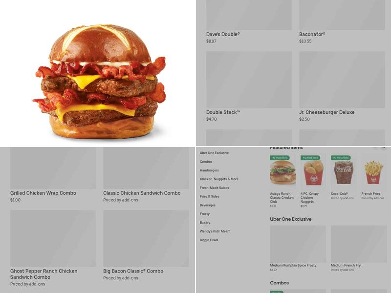 Wendy's Menu