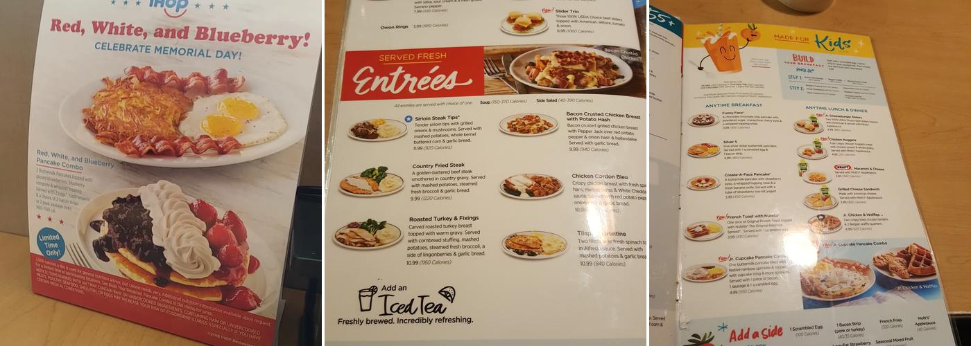 IHOP Menu