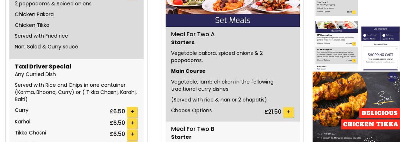 Shan Tandoori Menu