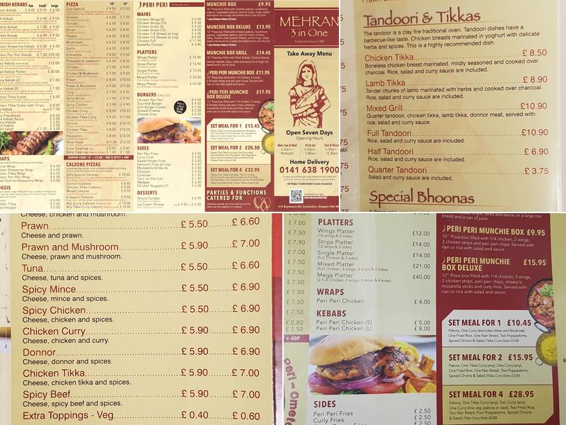 Mehran 3 In One Takeaway Menu