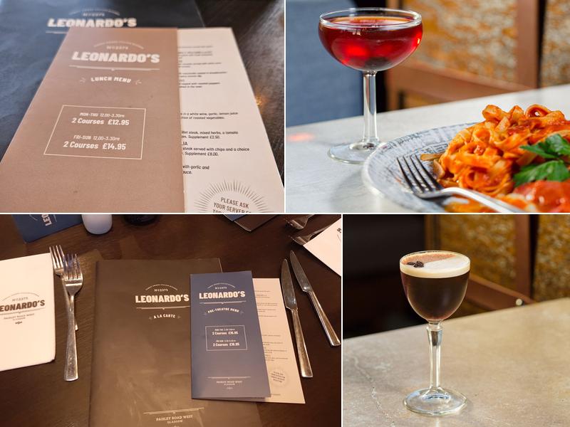 Leonardo's Glasgow Menu