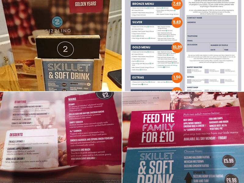 The Springcroft Menu