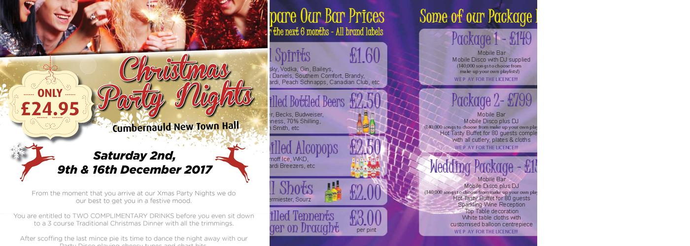 Functions-R-us a Mobile Bar & Events Company Menu