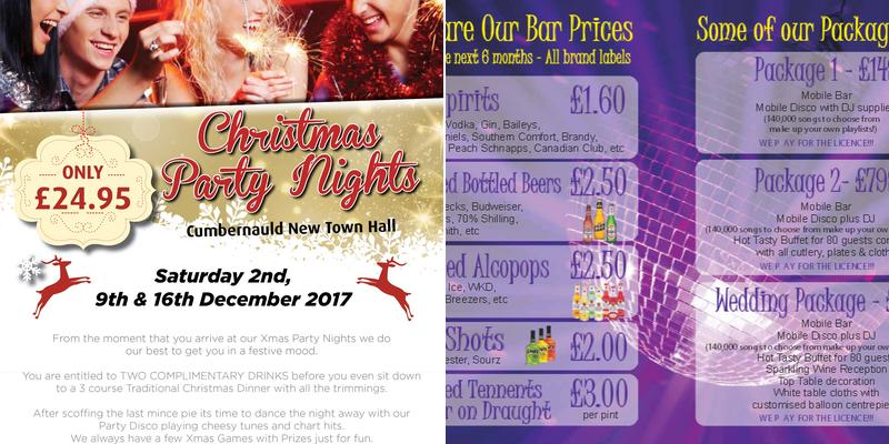 Functions-R-us a Mobile Bar & Events Company Menu