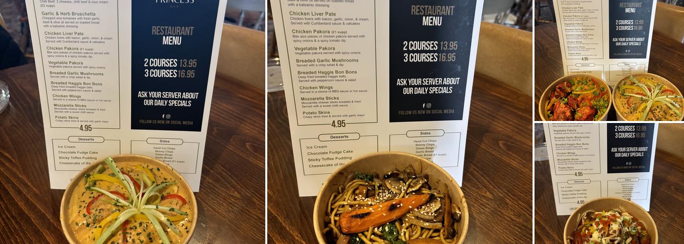 Princess Bar Menu