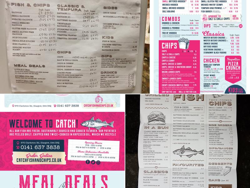 CATCH Fish & Chips - Netherlee Menu