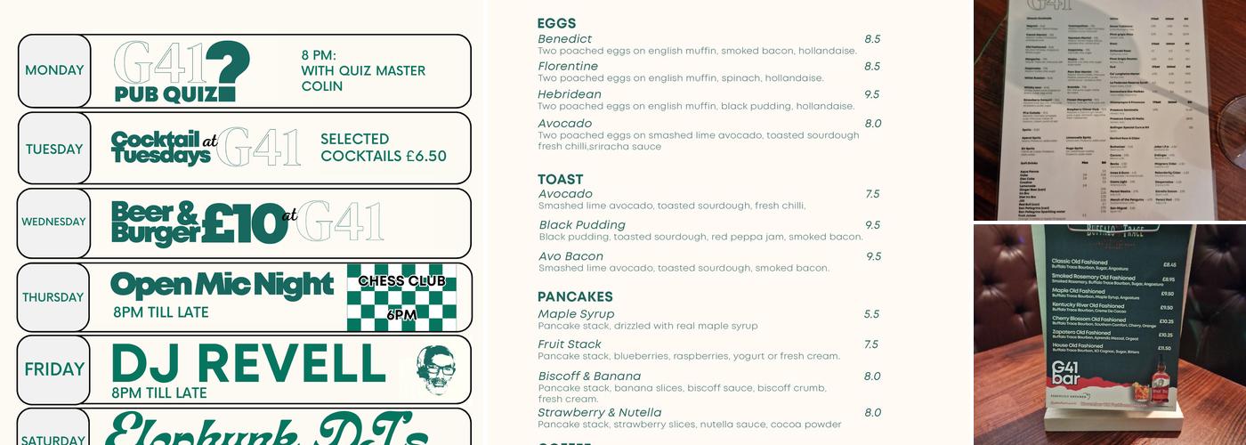 G41 BAR Menu