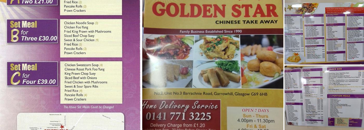 The Golden Star Menu