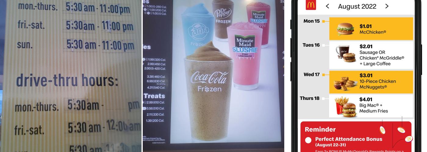 McDonald's Menu