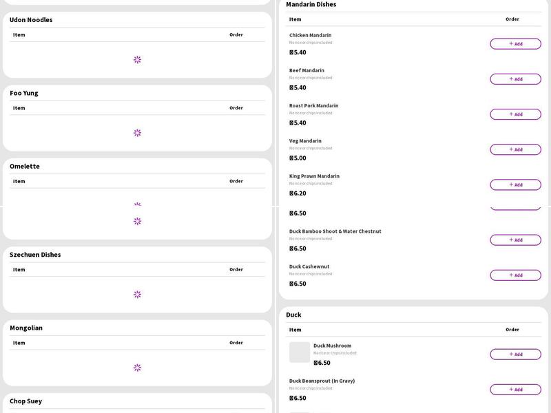 Golden Wok Chinese Takeaway Menu