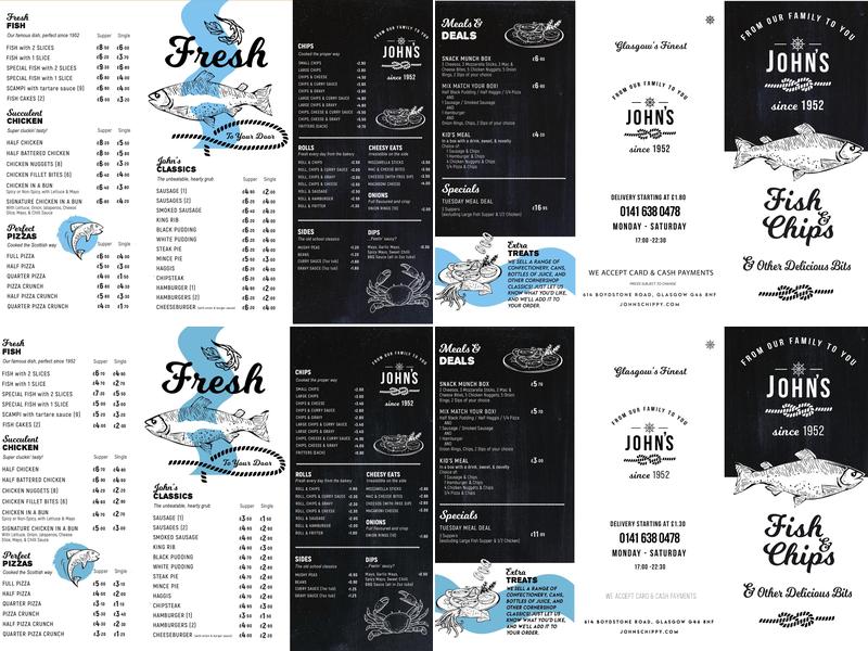 John's Fish & Chicken Bar Menu