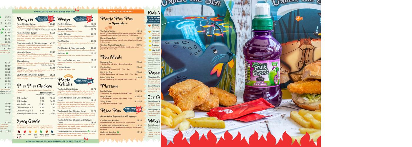 Porto Piri Piri Menu
