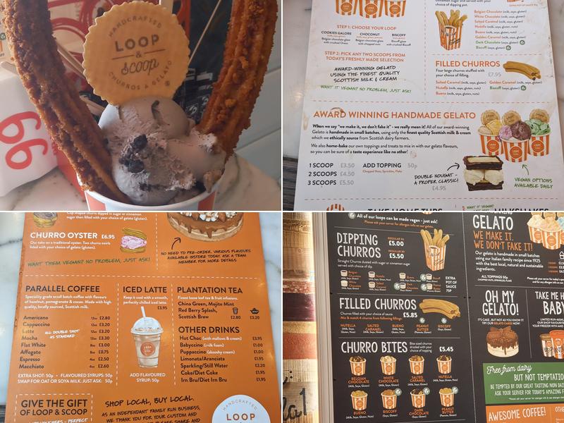 Loop & Scoop Bearsden Menu