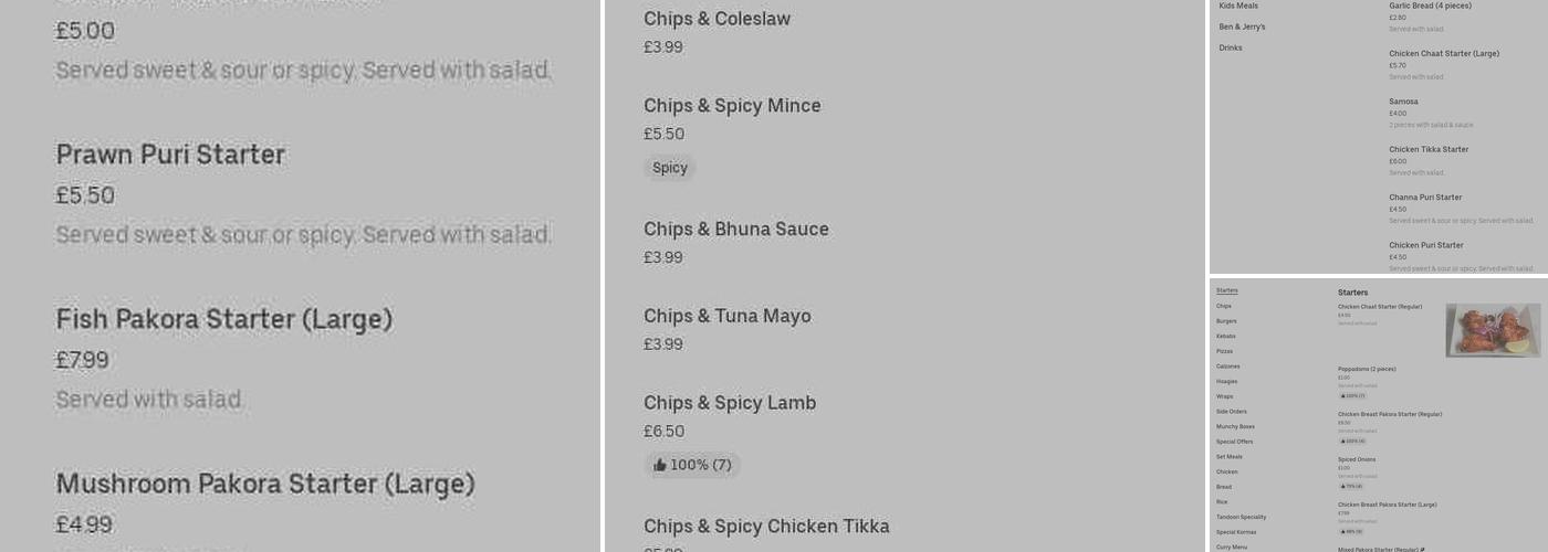 MacDonners Fast Food Parkhead Menu