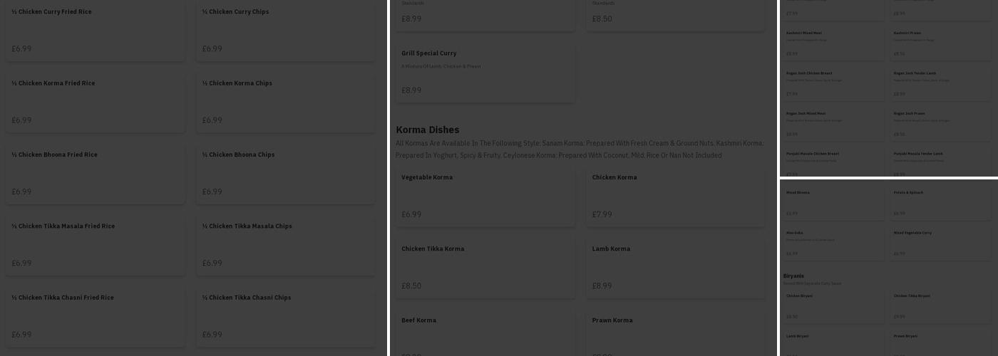 The Fullarton Grill Menu