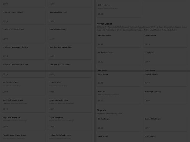 The Fullarton Grill Menu