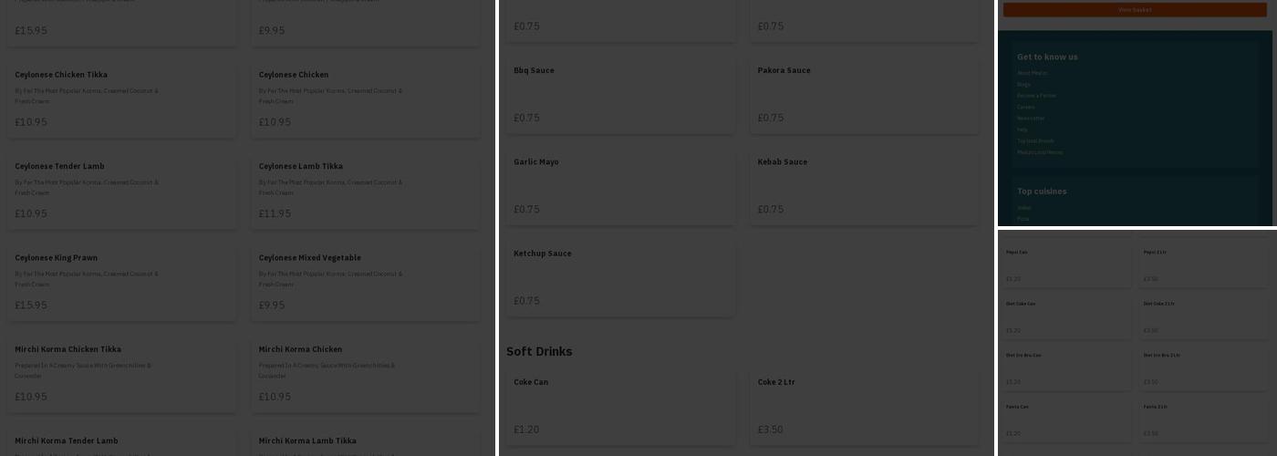 Chillies Takeaway Kilsyth Menu