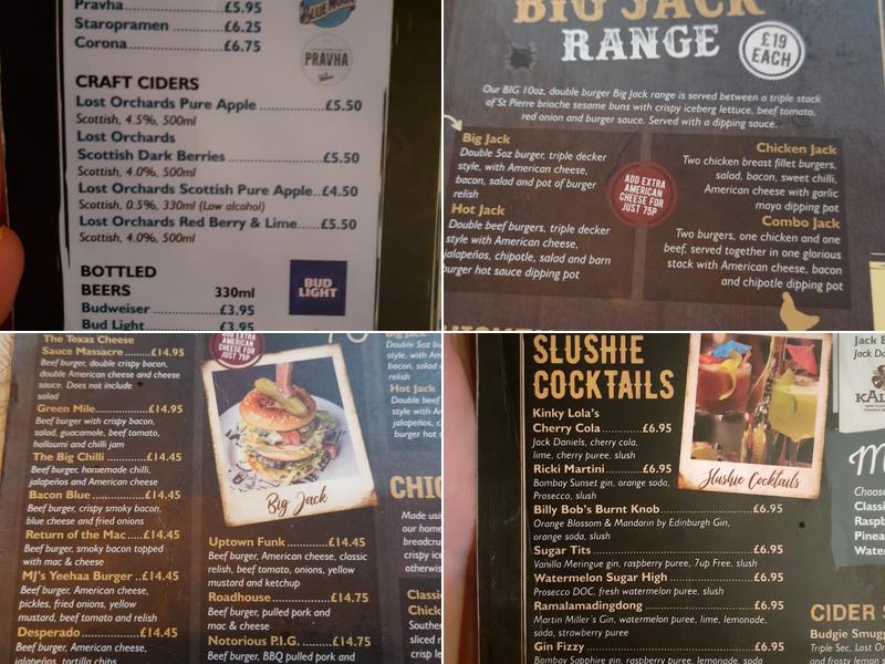 Monterey Jack's Menu