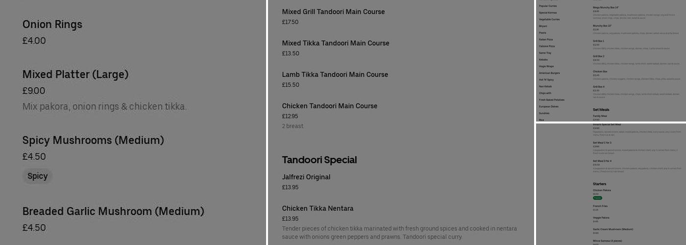 Imran’s Fast Food Menu