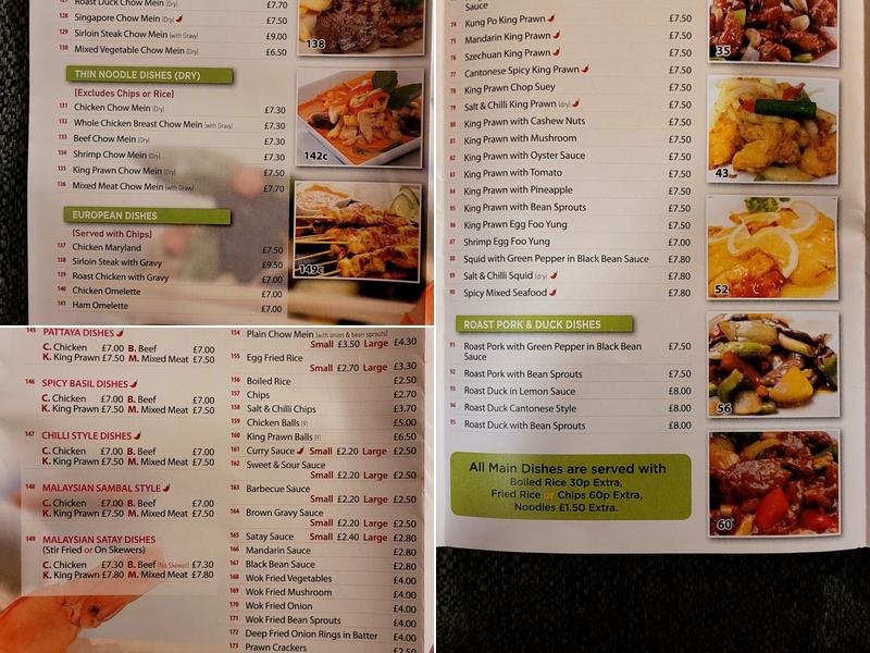 Zen Chinese Takeaway Menu