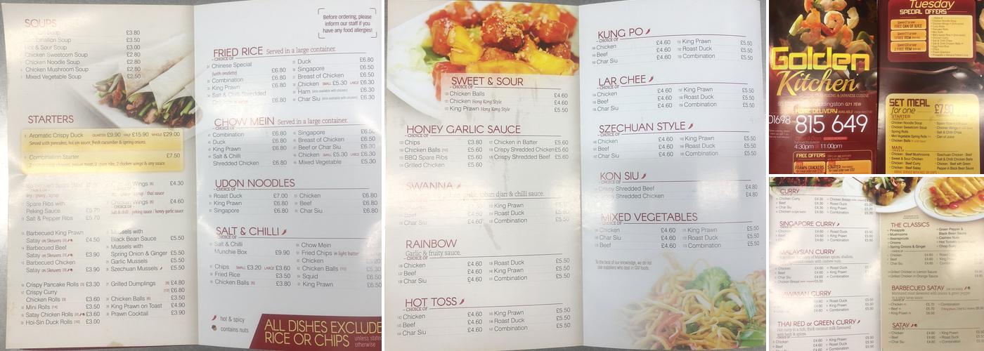 Panda Chinese Takeaway Menu