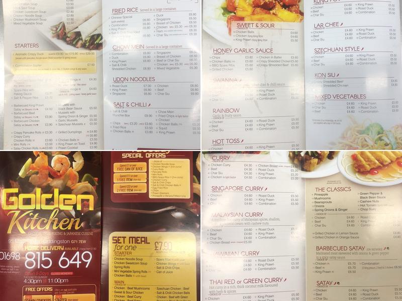 Panda Chinese Takeaway Menu