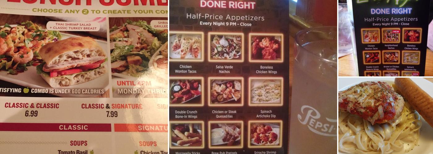 Applebee's Grill + Bar Menu