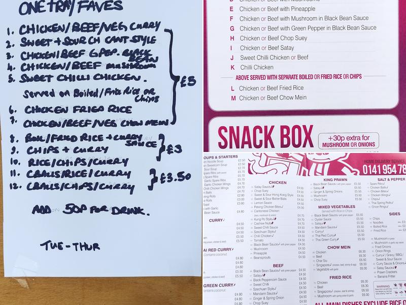 Knightswood Inn Menu