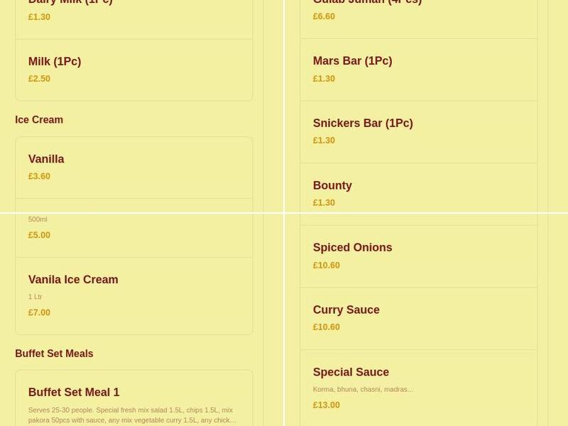 The Grillicious Menu