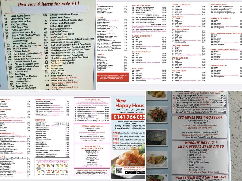 New Happy House Menu