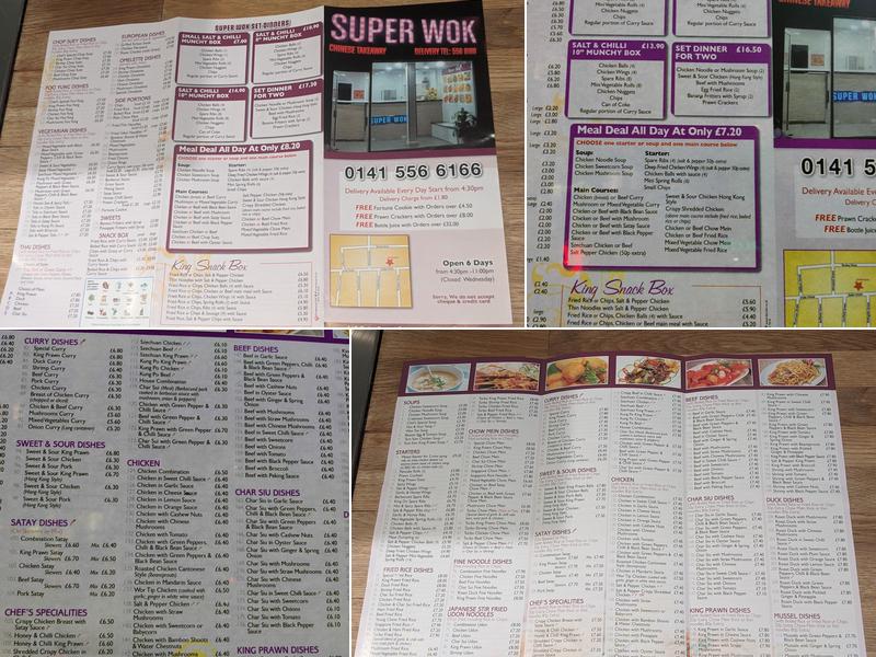 Super Wok Menu