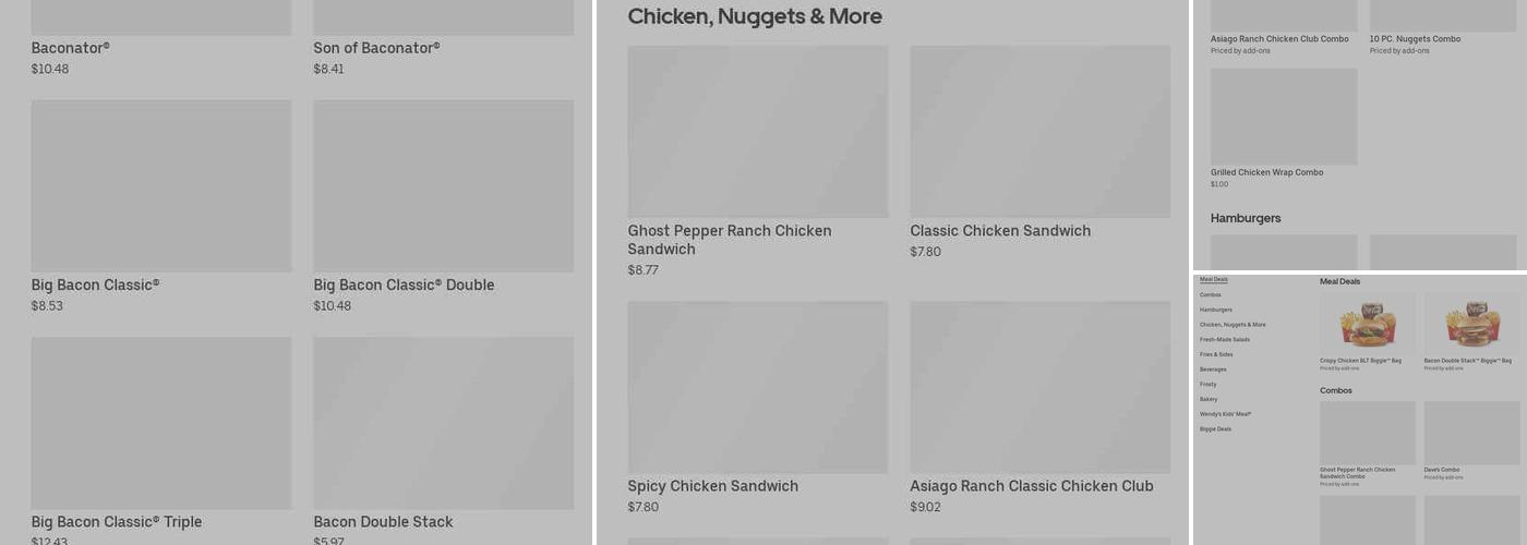Wendy's Menu