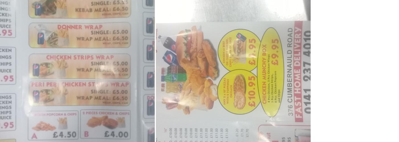 Mack Chicken Hut Menu